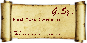 Ganóczy Szeverin névjegykártya